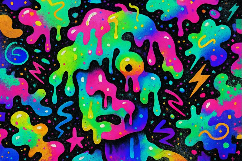 Money melted into abstract chaos